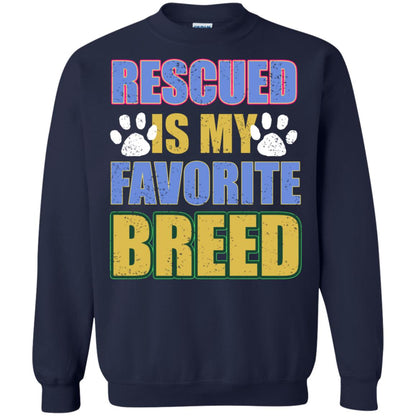 Rescued Is My Favorite Breed Shirt Navy