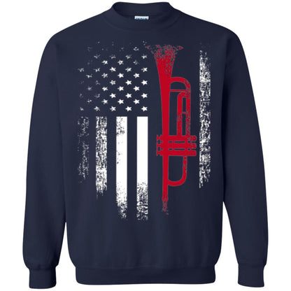 Trumpet Lovers T-shirt American Flag Navy
