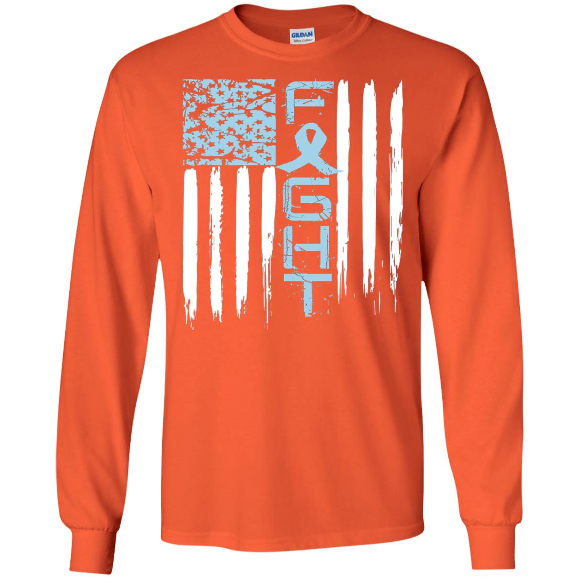 Fight Hope Prostate Cancer Awareness Cancer T-shirt Orange