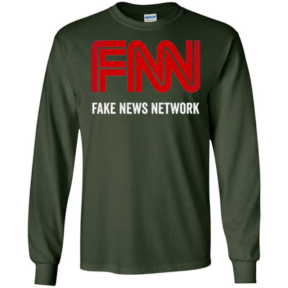 Anti Trump T-shirt Fnn The Fake News Network Forest Green