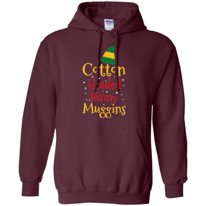 Funny Elf T-shirt Cotton Headed Ninny Muggins Maroon