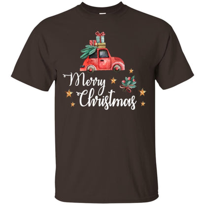 Car Lover T-shirt Merry Christmas T-shirt Dark Chocolate
