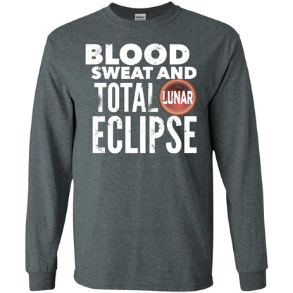 Total Lunar Eclipse 2018 Blood Sweat T-shirt Dark Heather