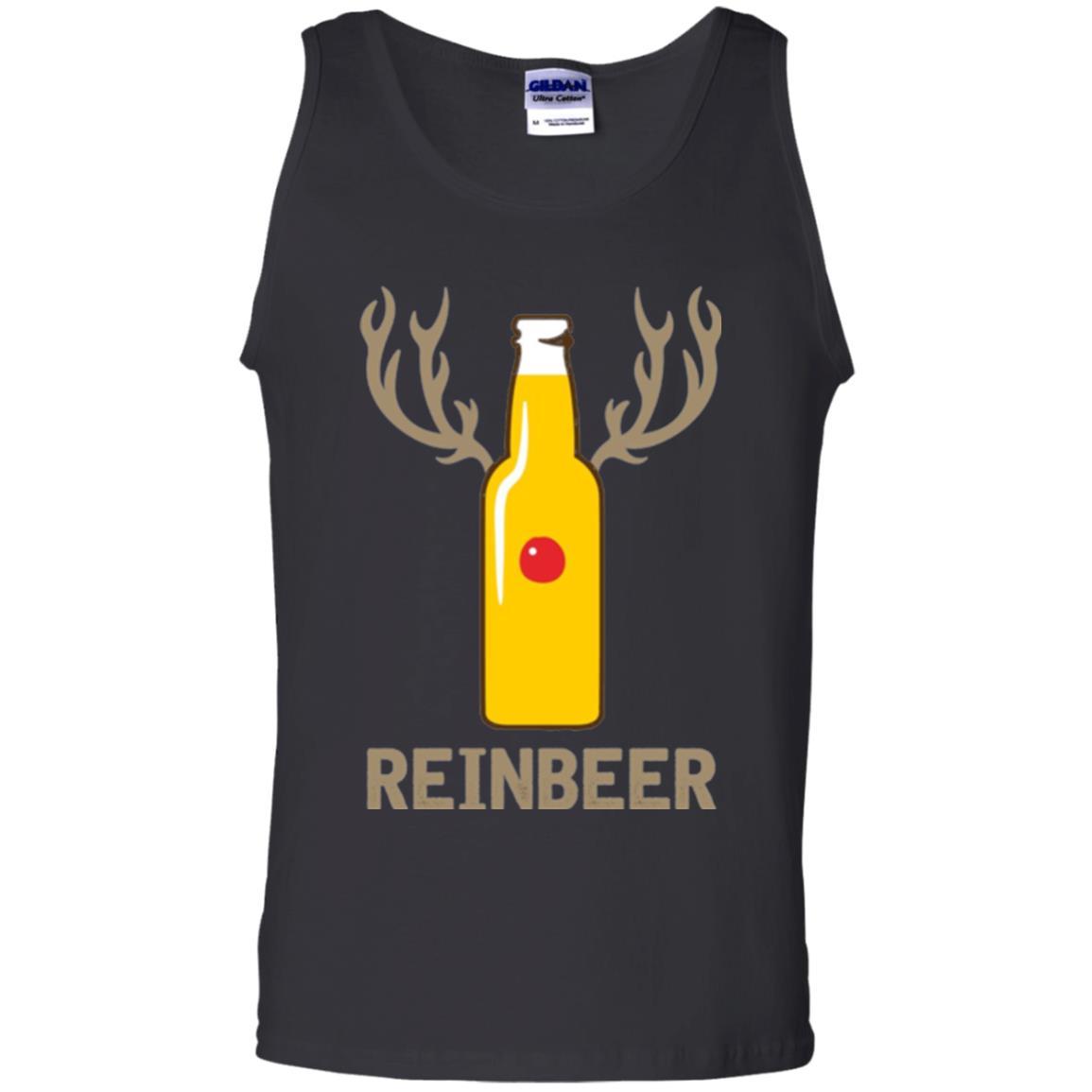 Christmas T-shirt Reinbeer Bottle Drinking Black