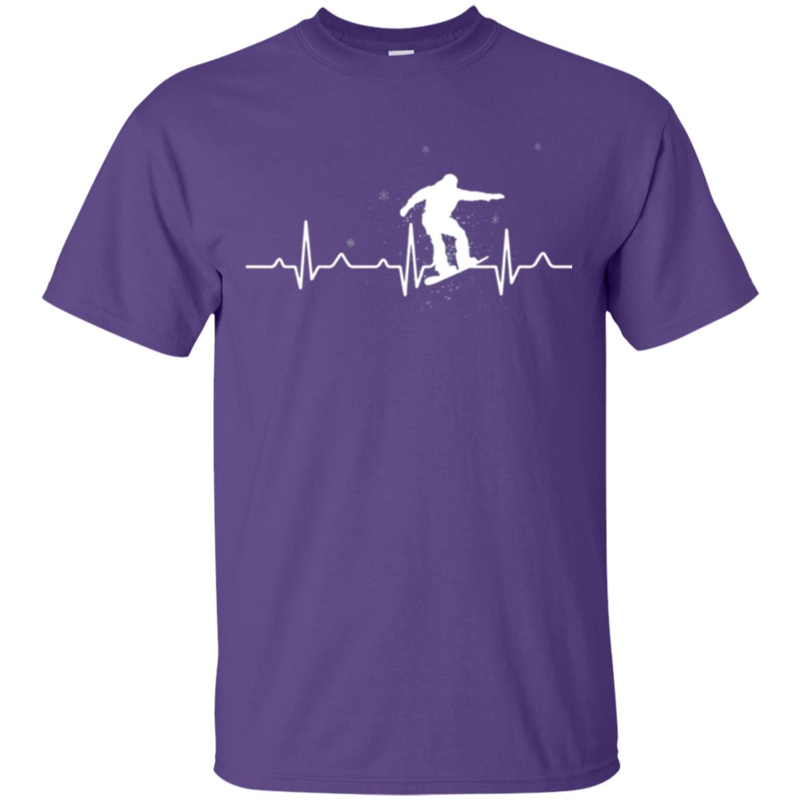 Heartbeat Snowboarding T-shirt Purple