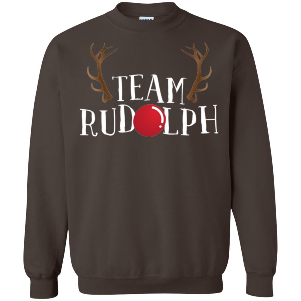 Christmas T-shirt Reindeer Team Rudolph Dark Chocolate