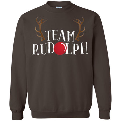 Christmas T-shirt Reindeer Team Rudolph Dark Chocolate