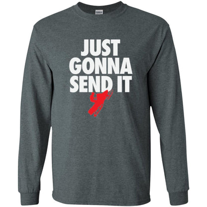 Snowmobile T-shirt Just Gonna Send It T-shirt Dark Heather