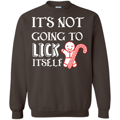 Christmas T-Shirt It's Not Going To Lick Itself Dark Chocolate