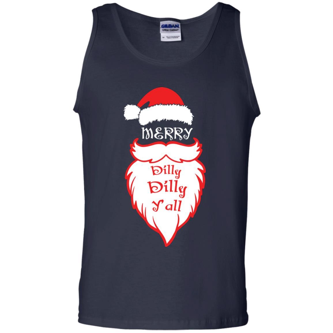 Christmas T-shirt Merry Dilly Dilly Y'all Navy