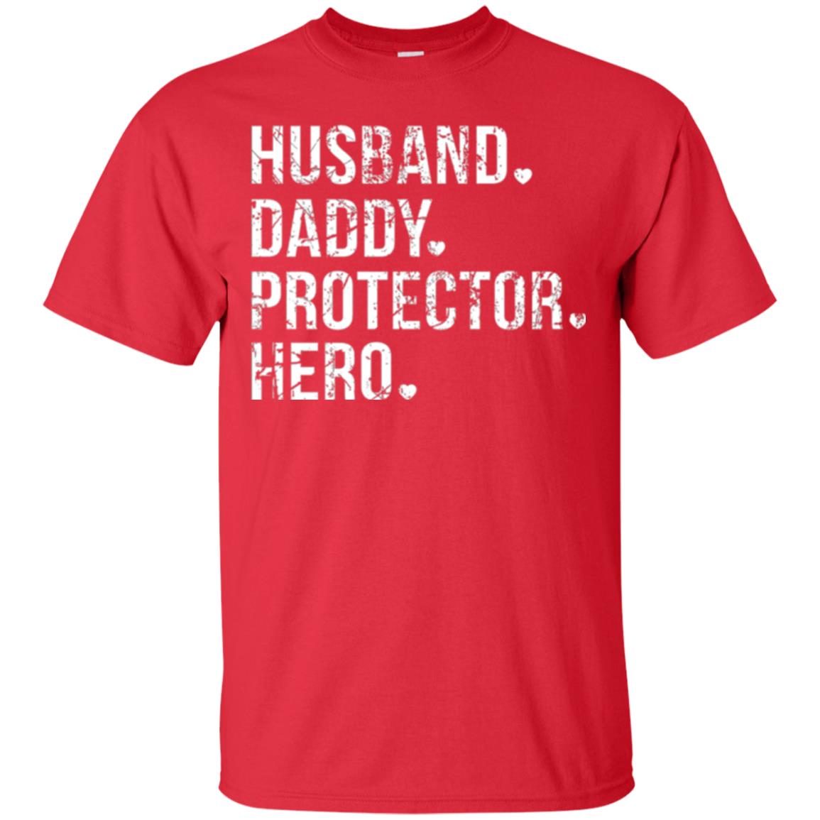 Husband Daddy Protector Hero T-shirt Red