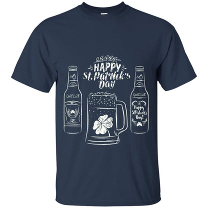 Happy St. Patrick_s Day Drinking Beer St Patrick_s Day T-shirt Navy