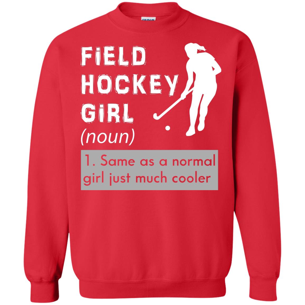 Field Hockey Girl Hockey Lover T-shirt Red
