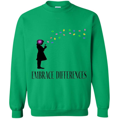 Autism Awareness T-shirt Embrace Differences T-shirt Irish Green