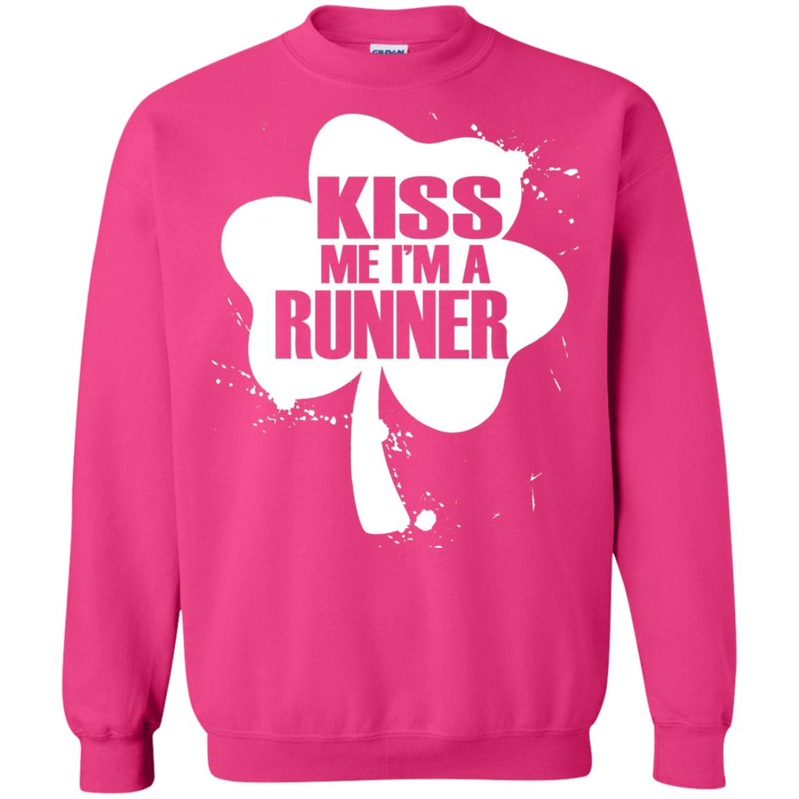 Kiss Me I_m Runner St. Patrick_s Day T-shirt Heliconia