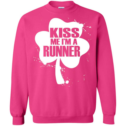 Kiss Me I_m Runner St. Patrick_s Day T-shirt Heliconia