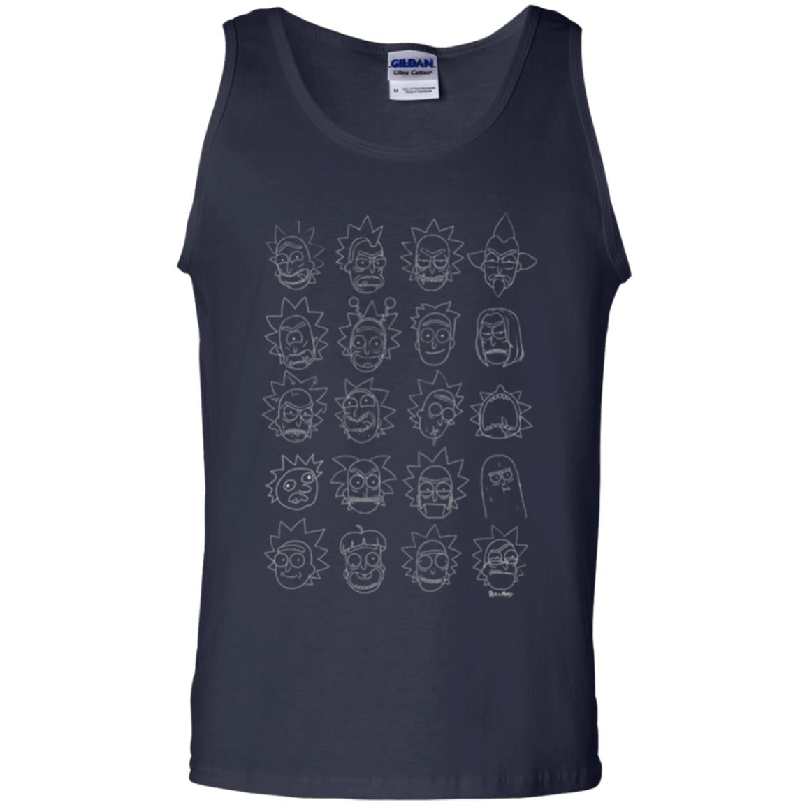 Movie T-shirt The Many Faces Of Rick Navy