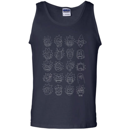 Movie T-shirt The Many Faces Of Rick Navy