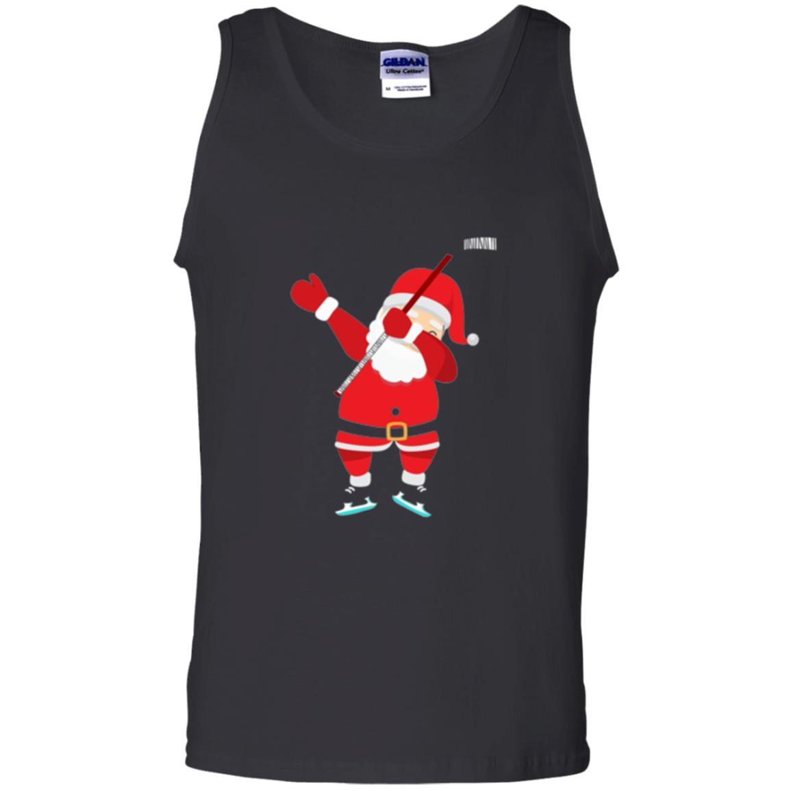 Christmas T-shirt Santa Claus Dabbing Hockey Black