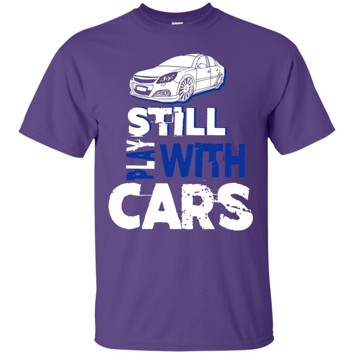 Still Play With Cars Funny Racing Driving T-shirt Purple
