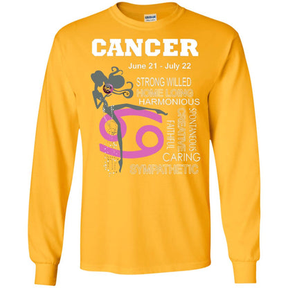 Cancer Strong Willed Home Loing Harmonious Faithful Creative Spontaneous Caring Sympathetic Gold