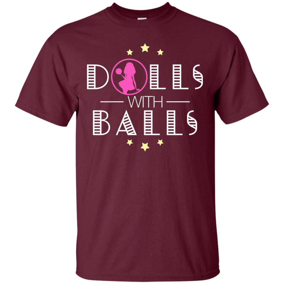 Bowling Lover T-shirt Dolls With Balls T-shirt Maroon