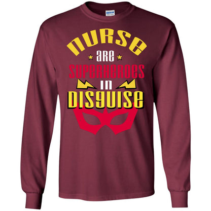 Nurse Are Superheroes In Disguise Movie Fan T-shirt Maroon