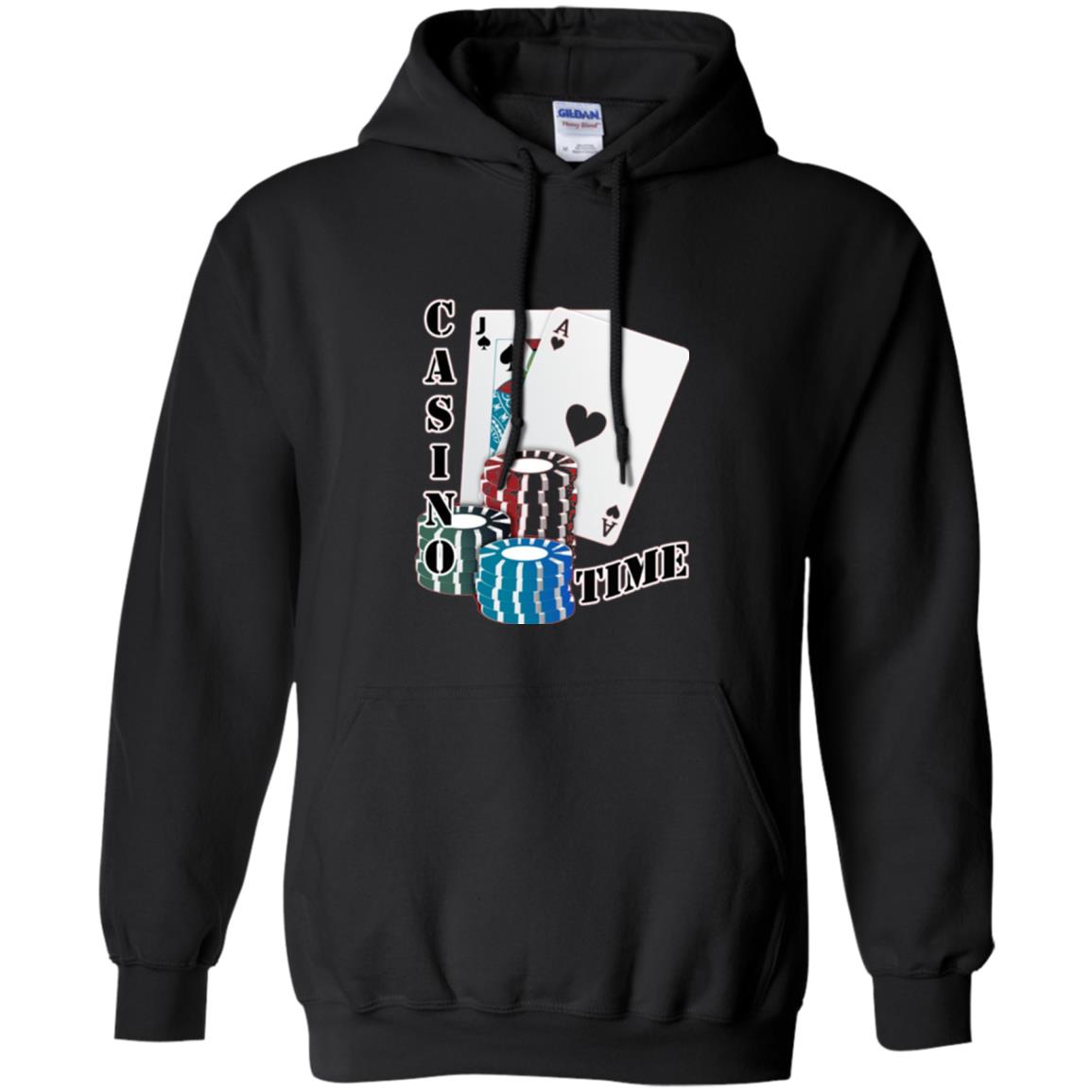 Fun Gambling T-shirt Casino Time Black