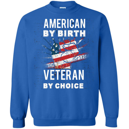 American By Birth Veteran By Choice Independence Day 4th July Shirt Royal