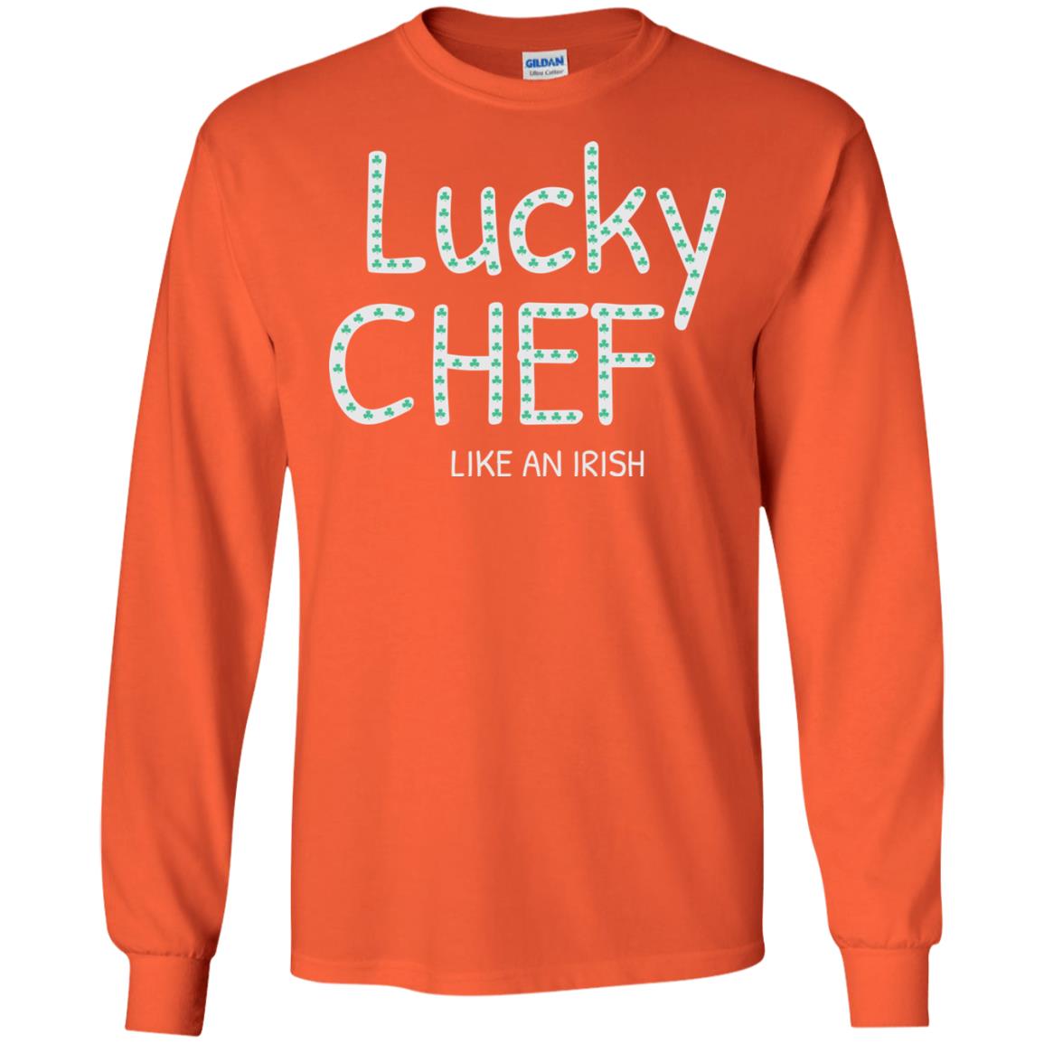 Lucky Chef Like An Irish Shamrock Saint Patrick's Day T-shirt Orange