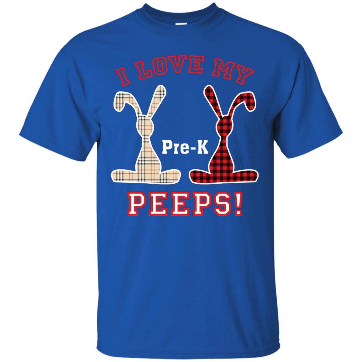I Love My Pre-k Peeps Easter Day T-shirt Royal