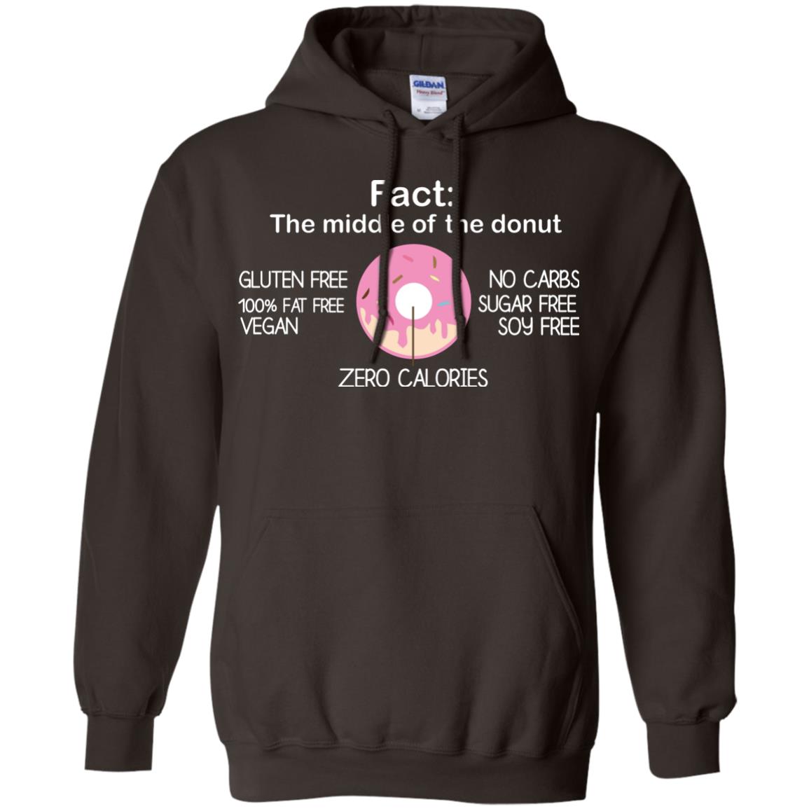 Fact The Middle Of The Donut Zero Calories Shirt Dark Chocolate