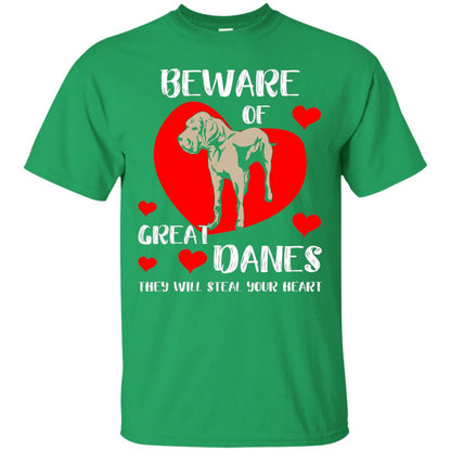 Beware Of Great Danes They Will Steal Your Heart Cute Shirt Irish Green