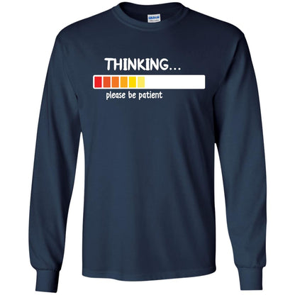 Thinking Please Be Patient T-shirt Navy
