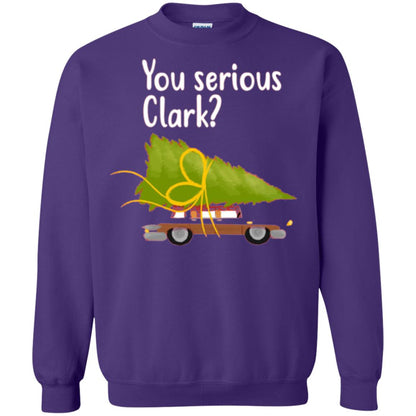 Christmas T-shirt You Serious Clark Purple