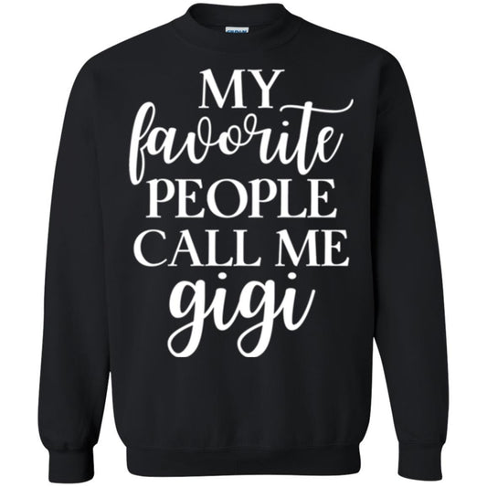 Nana T-shirt My Favorite People Call Me Gigi Black