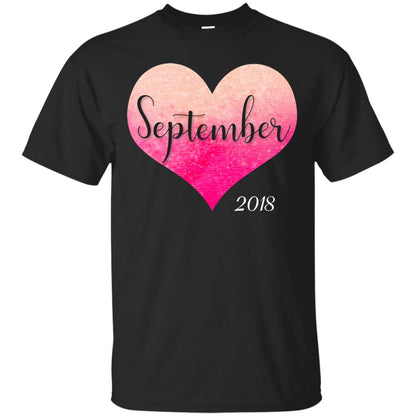 Pregnancy Reveal Announcement Party September 2018 Shirt Black