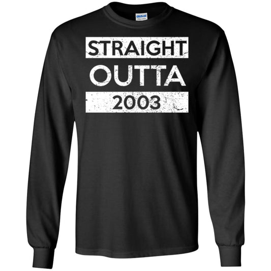 Brithday T-shirt Straight Outta 2003 Black