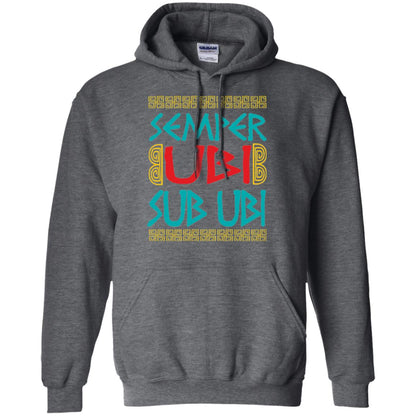 Funny Quote Latin T-shirt Semper Ubi Sub Ubi Dark Heather