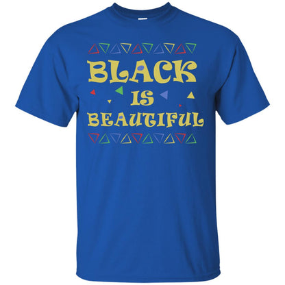 African American T-shirt Black Is Beautiful Royal