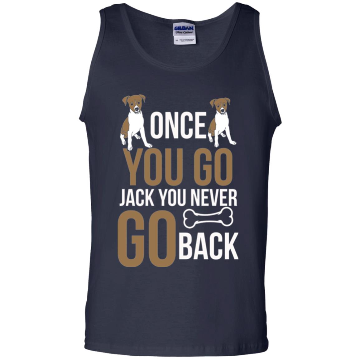 Russell Terrier T-shirt Once You Go Jack You Never Go Back Navy