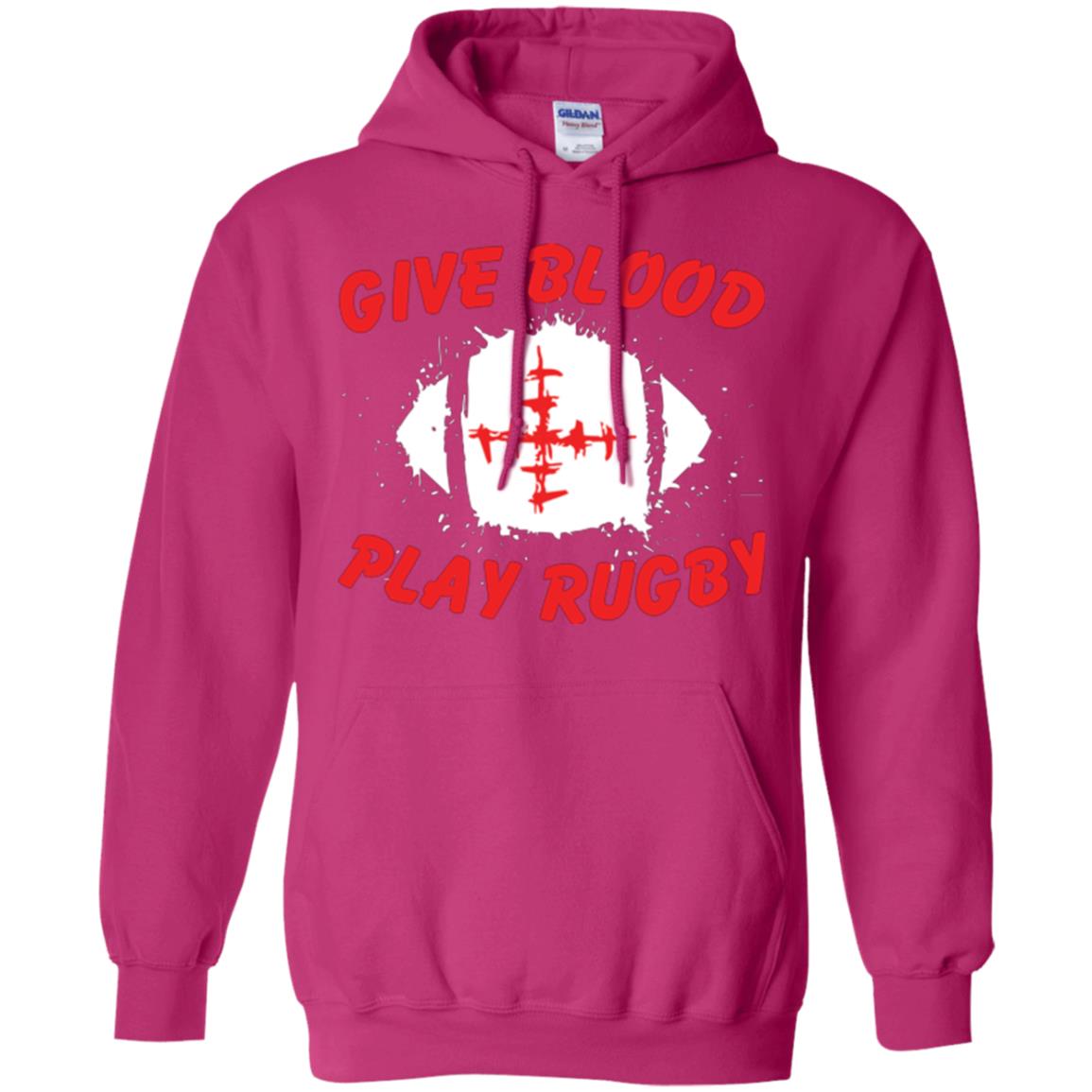 Football Lover T-shirt Give Blood Play Rugby Heliconia