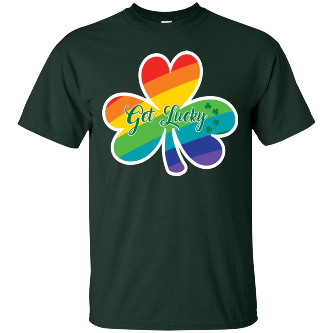 Lgbt T-shirt Shamrock Get Lucky Forest