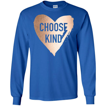 Choose Kind Anti Bullying Rose Gold T-shirt Royal