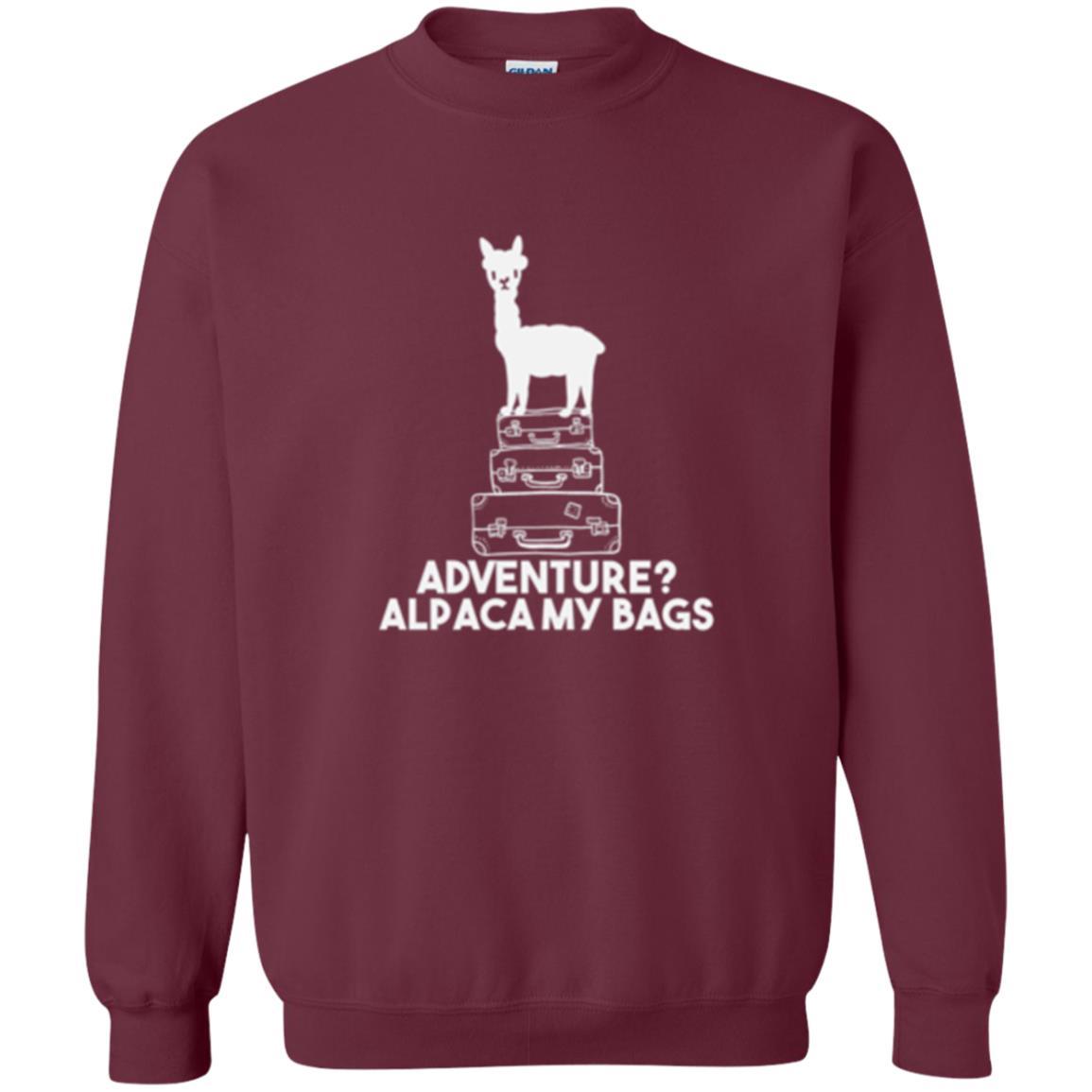 Alpaca Lover T-shirt Adventure Alpacamy My Bags Maroon