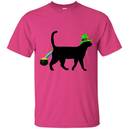 Cat Leprechaun Funny Cat Saint Patrick_s Day T-shirt Heliconia