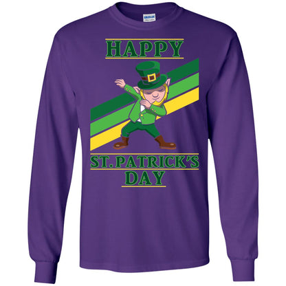Dabbing Leprechaun Saint Patrick_s Day T-shirt Purple