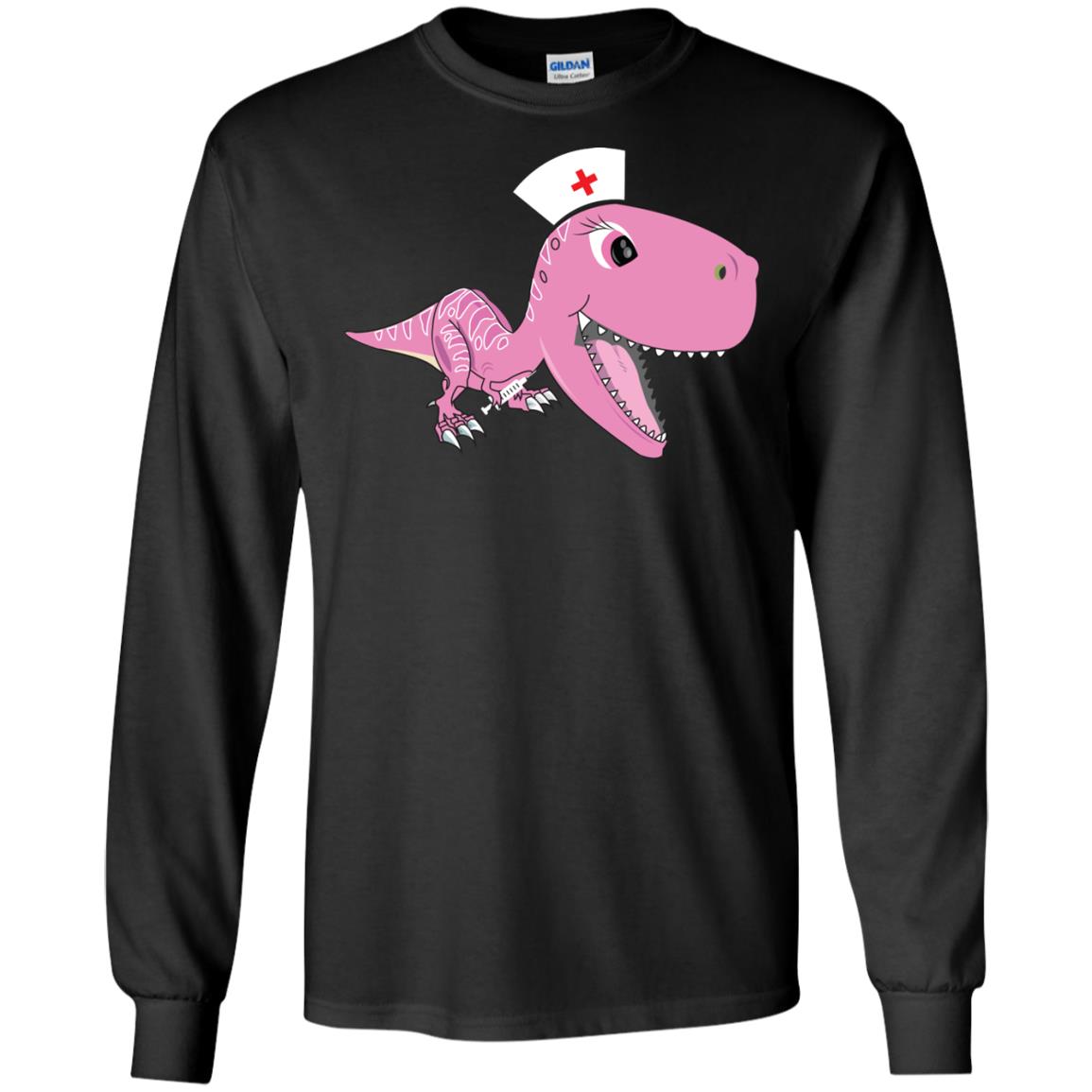 Dinosau-nurse Dinosaurus Nursing Shirt Black