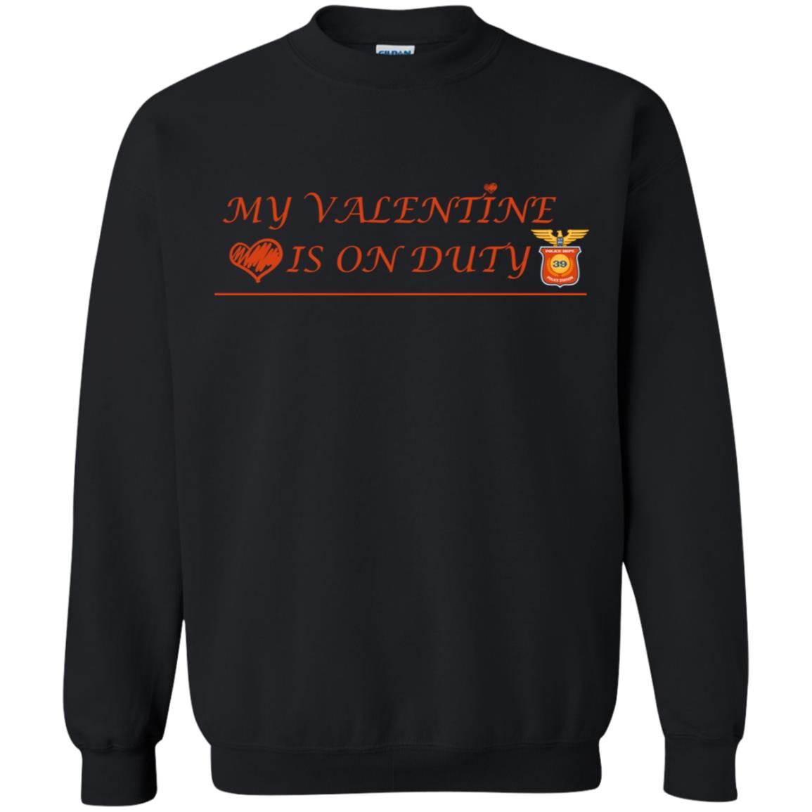 My Valentine Is On Duty Police Station Shirt Black
