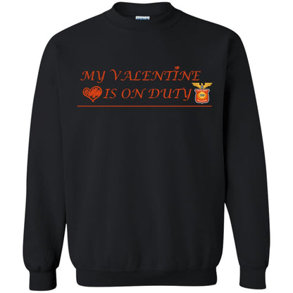 My Valentine Is On Duty Police Station Shirt Black
